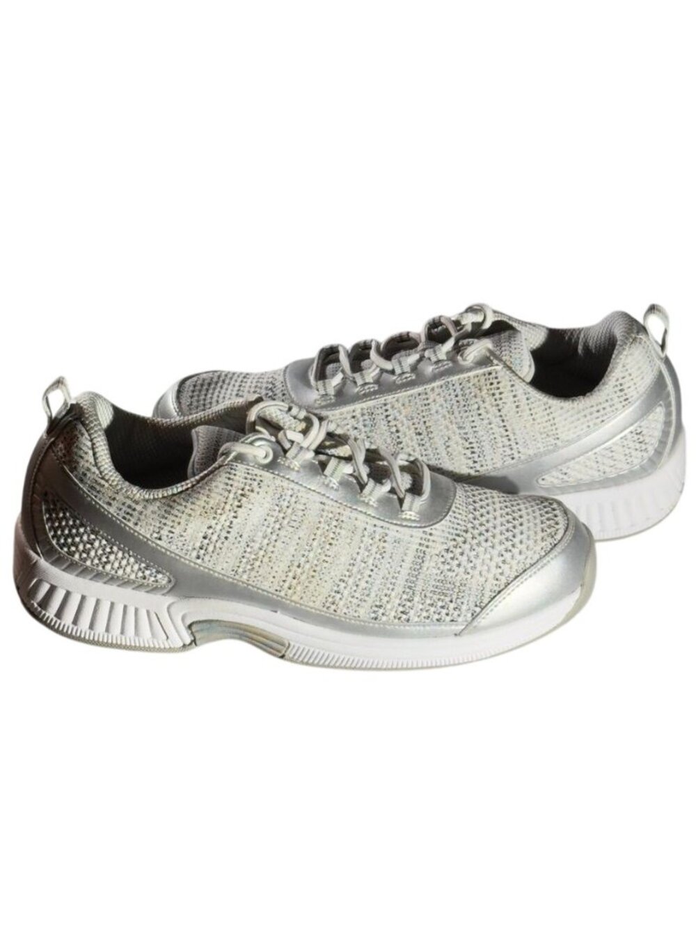 Orthofeet Womens Wide Fit Sneakers Size 12 D Silver/Gray Knit Mesh - Picture 11 of 11